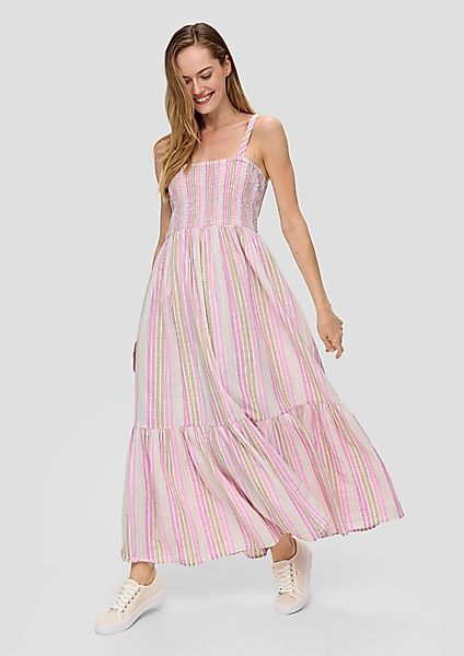 s.Oliver Maxikleid Volantkleid aus Baumwolle im günstig online kaufen