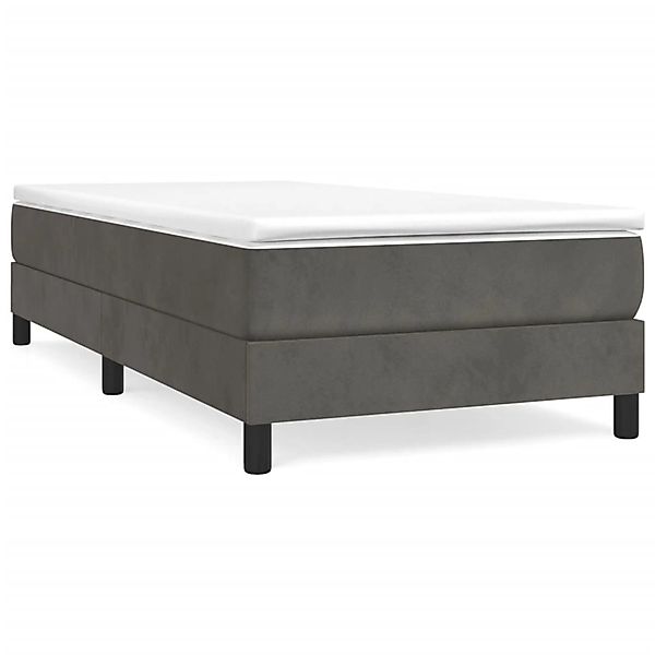 vidaXL Boxspringbett Dunkelgrau 90x200 cm Samt1399385 günstig online kaufen