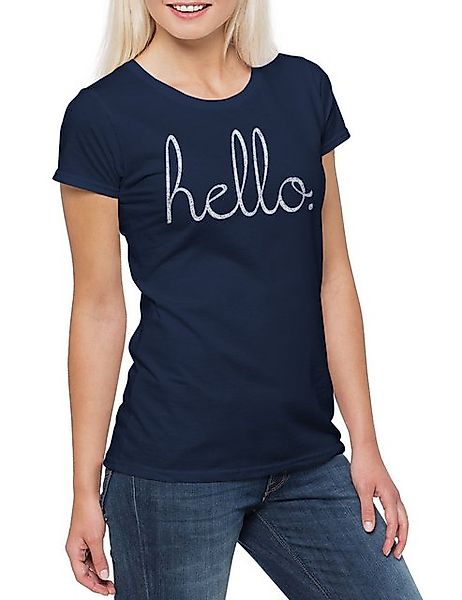 Urban Backwoods Print-Shirt Hello II Damen T-Shirt Fun Geek Nerd Science Le günstig online kaufen
