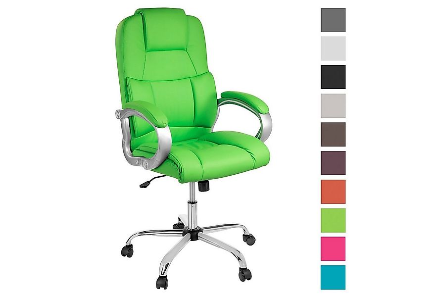 TPFLiving Chefsessel Denver mit abgebremsten Rollen (XXL Bürostuhl ergonomi günstig online kaufen