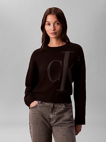 Calvin Klein Jeans Strickpullover Regular fit mit Rundhalsausschnitt günstig online kaufen