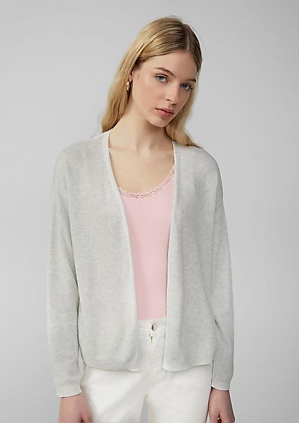 QS Cardigan Strickjacke Strickjacke mit überschnittener günstig online kaufen