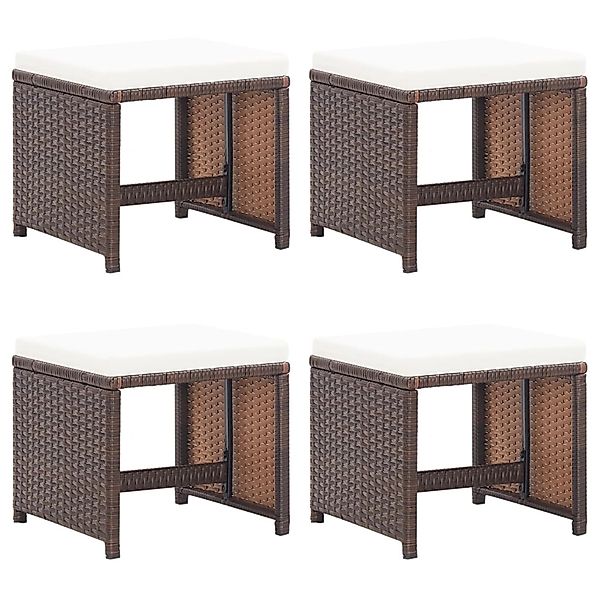 vidaXL Gartenstuhl Gartenhocker 4 Stk. mit günstig online kaufen