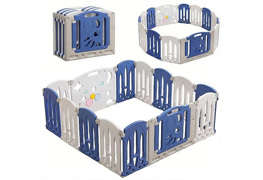 SURFOU Laufgitter Baby Laufstall Faltbarer Basketballkorb Absperrgitter (Sp günstig online kaufen