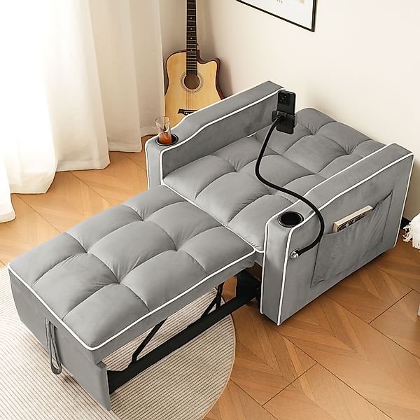 BlingBin Schlafsofa 3-in-1 Ausziehbares Einzel-Sofa-Liegestuhl, 1 günstig online kaufen
