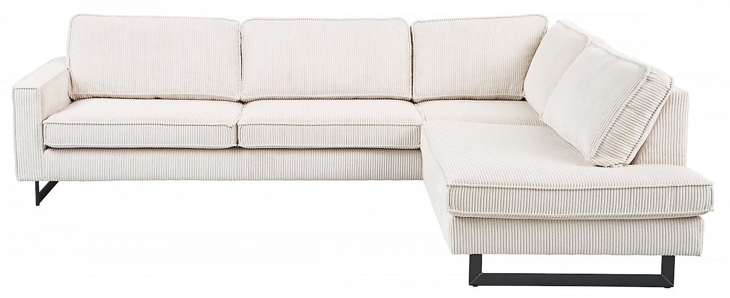 Home affaire Ecksofa Pinto, 290 cm, Cord, Chenille, Lederoptik, Ottomane li günstig online kaufen
