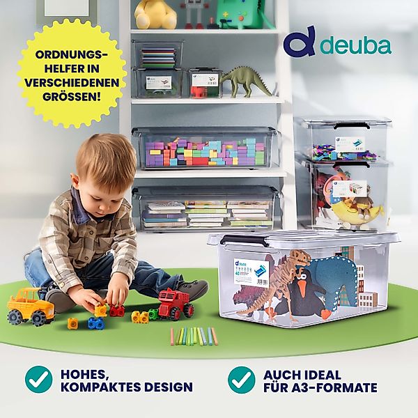 Aufbewahrungsbox 10er-Set Transparent 58x39x26cm 40L stapelbar günstig online kaufen