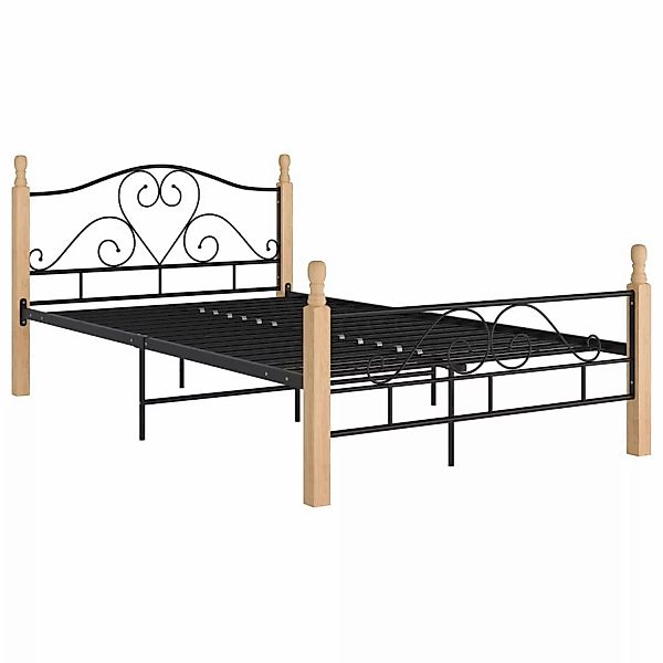Bettgestell Schwarz Metall 120x200 Cm günstig online kaufen