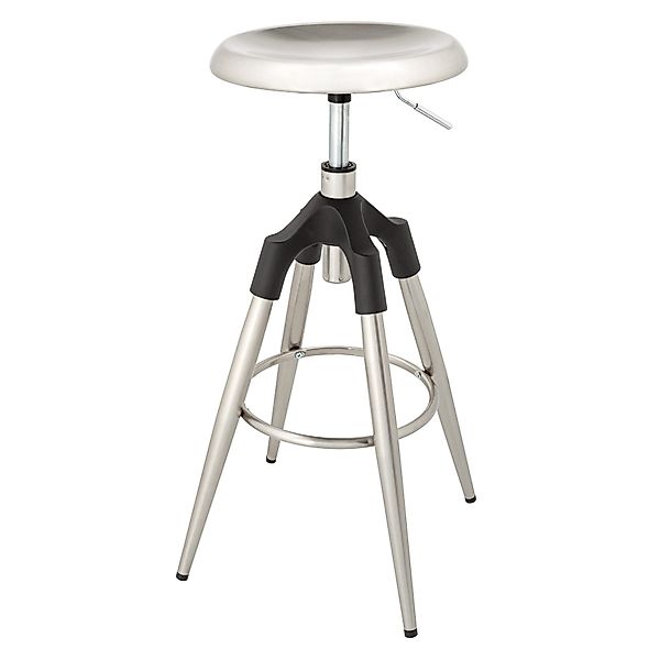 riess-ambiente Barhocker INDUSTRIAL silber / schwarz günstig online kaufen
