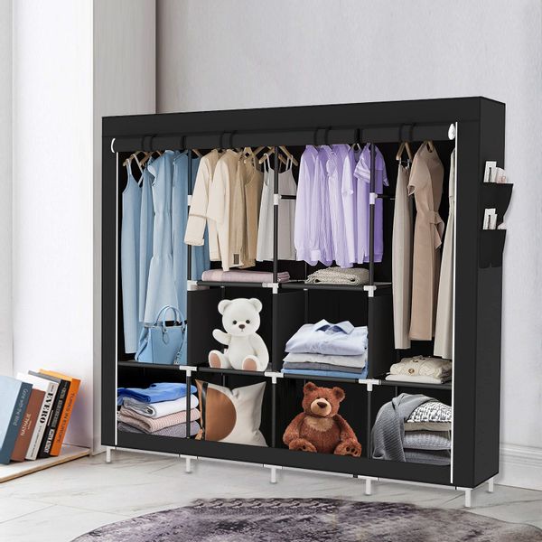 JEOBEST Kleiderschrank Stoffschrank, Kleiderschrank mit Kleiderstange günstig online kaufen