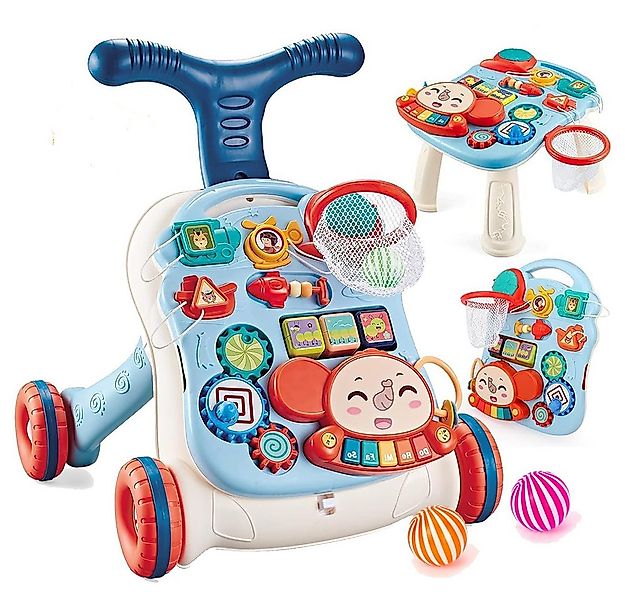 CLTYQ Lauflernhilfe 2-in-1 Baby-Lauflernwagen und spieltisch für Kleinkinde günstig online kaufen