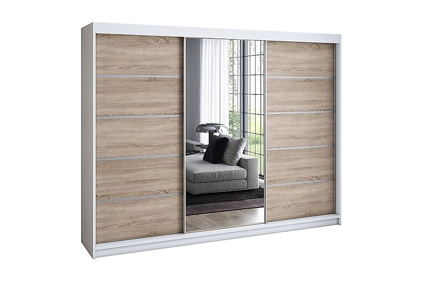 A&J MöbelLand GmbH Schiebetürenschrank VILUNO 1 mit 4 Schubladen und Spiege günstig online kaufen