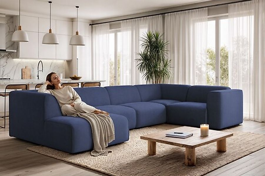 OTTO home Wohnlandschaft »Merid U-Form, B: 367 cm« jederzeit durch Module e günstig online kaufen