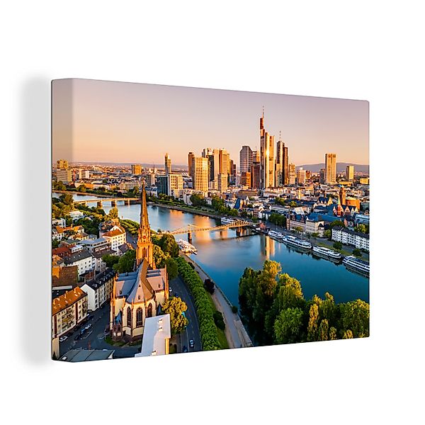 OneMillionCanvasses® Leinwandbild Frankfurt bei Sonnenaufgang aus günstig online kaufen