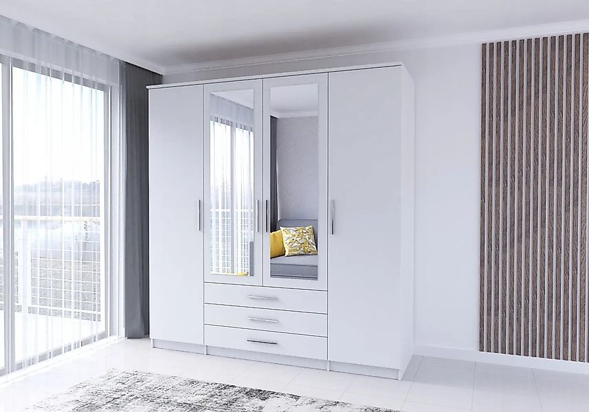 MOEBLO Drehtürenschrank RUTH 4D (mit Spiegel günstig online kaufen