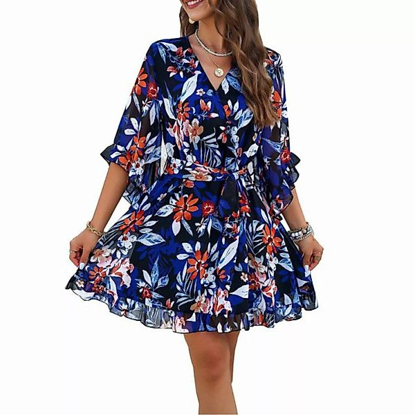 ZWY Dirndl Kleid, elegantes bedrucktes Trägerkleid (1-tlg) günstig online kaufen