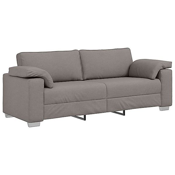 vidaXL Sofa Sofa Taupe Holz, Metall, Textilene, Schaum 3-Sitzer, 1 Teile günstig online kaufen