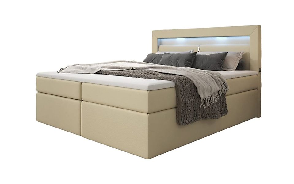 Luxusbetten24 Boxspringbett Repos, mit LED-Beleuchtung und günstig online kaufen
