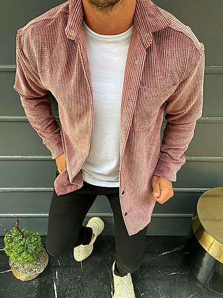 Megaman Jeans Langarmhemd Herren Cord Hemd günstig online kaufen