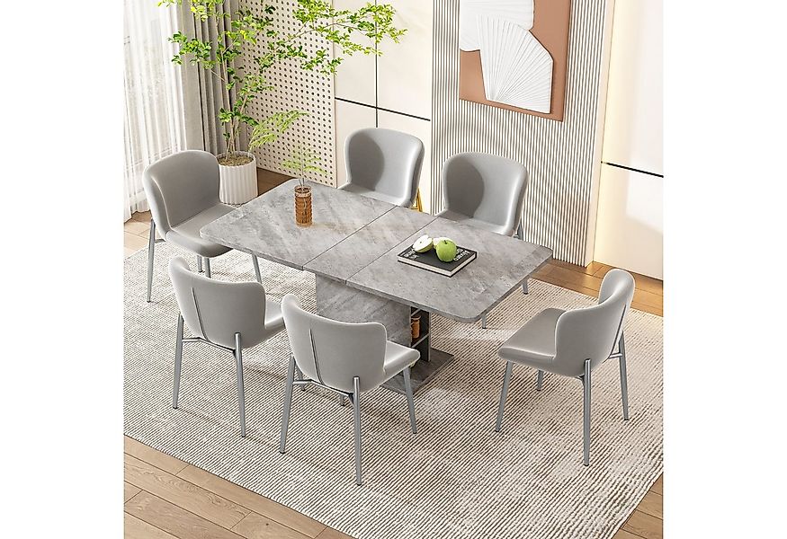 Flieks Esszimmerstuhl (Set, 6 St), 6er Set Polsterstuhl Wohnzimmer Schalens günstig online kaufen