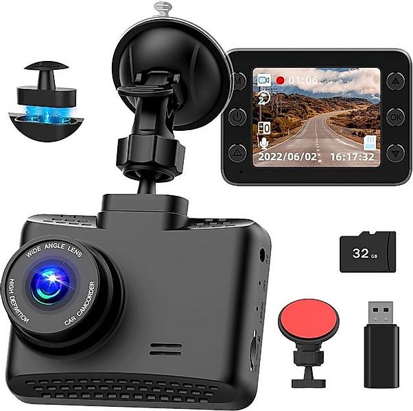 Vivitar FHD 1080P DASHCAM, 2,5-Zoll-IPS-Bildschirm mit 32 GB SD-Karte Dashc günstig online kaufen