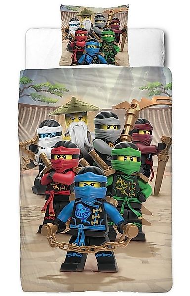 MTOnlinehandel Bettwäsche Lego Ninjago 135x200 + 80x80 cm, 100 % Baumwolle, günstig online kaufen