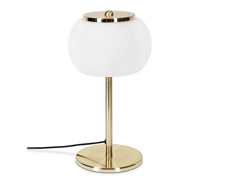 hofstein Tischleuchte dimmbare Tischlampe aus Metall/Glas in Weiß/Gold, LED günstig online kaufen