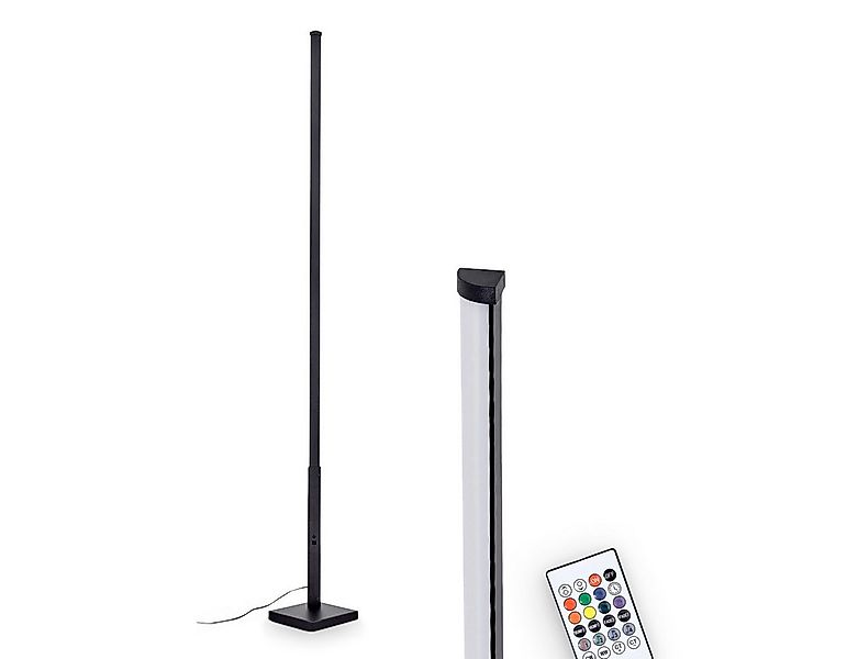 hofstein Stehlampe Stehlampe aus Metall/Kunststoff in Schwarz/Weiß, LED wec günstig online kaufen