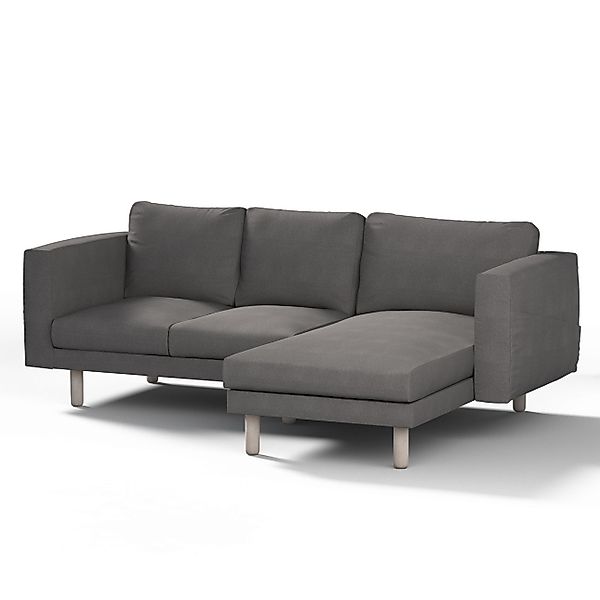 Bezug für Norsborg 3-Sitzer Sofa mit Recamiere, dunkelgrau, Norsborg Bezug günstig online kaufen