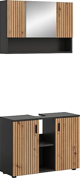 welltime Badmöbel-Set »MANI, 2-tlg. Badkombination, Paneeloptik« Set, Set, günstig online kaufen