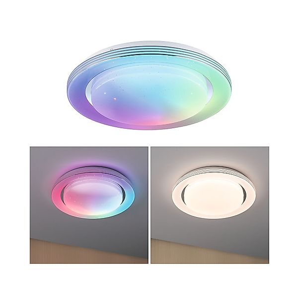 Paulmann "LED Deckenleuchte Rainbow mit Regenbogeneffekt RGBW+ 1600lm 230V günstig online kaufen