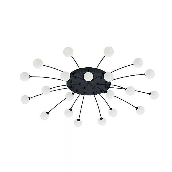 LED-Deckenlampe Bullet, 21-flammig, schwarz/weiß günstig online kaufen
