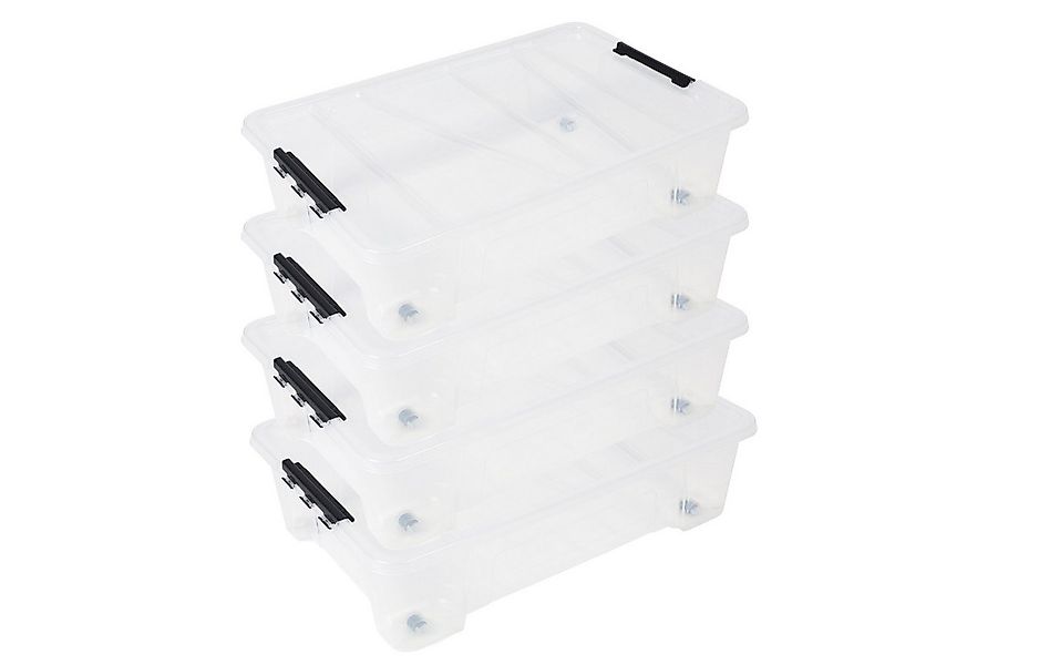 ONDIS24 Aufbewahrungsbox Unterbettbox Jolly Rollbox mit Deckel 25/35L Spiel günstig online kaufen