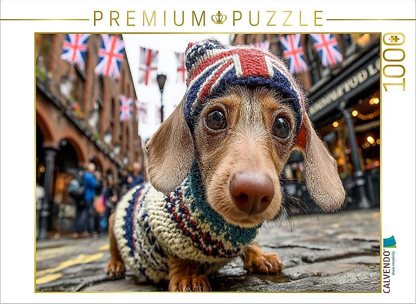 CALVENDO Puzzle CALVENDO Puzzle Süßer Dackel in London - witziges Hundepuzz günstig online kaufen