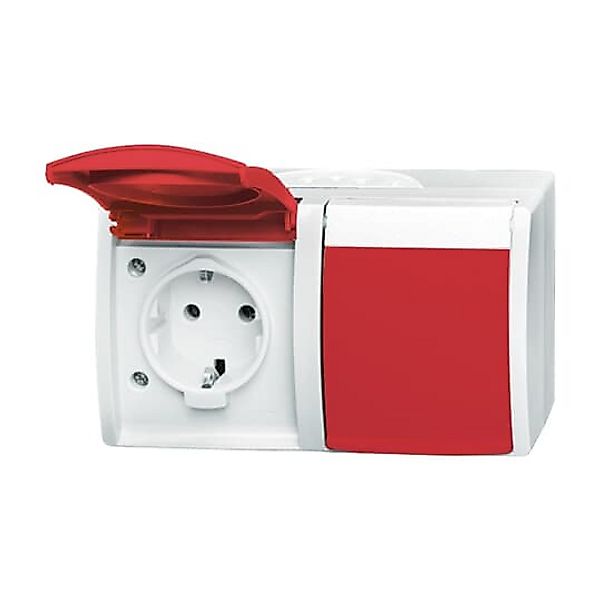 Busch-Jaeger Steckdose alpinweiß, Aufputz 20/2 EW/DVN-54 günstig online kaufen