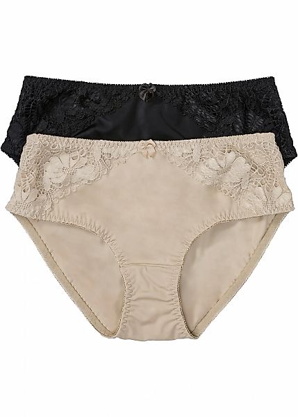 bonprix Maxislip, 2 Stk. Maxislip mit Spitze (2er Pack) günstig online kaufen