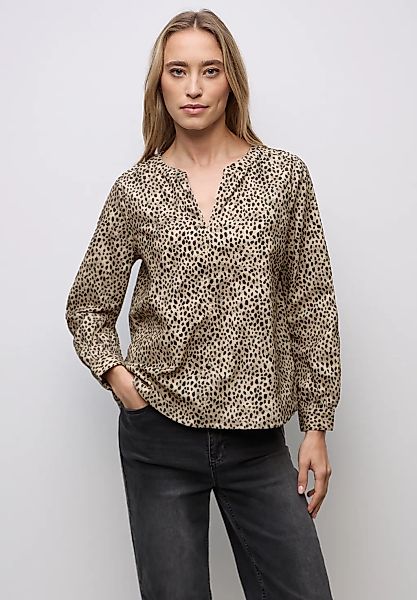 STREET ONE Langarmbluse mit geschlitztem Rundhalsausschnitt günstig online kaufen