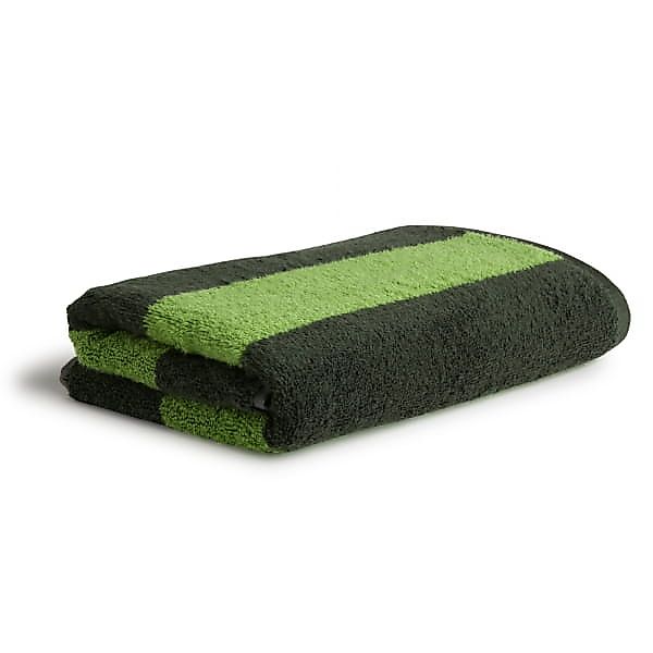 Möve Handtücher Superwuschel Blockstreifen - Farbe: cypress/peridot - 062 - günstig online kaufen