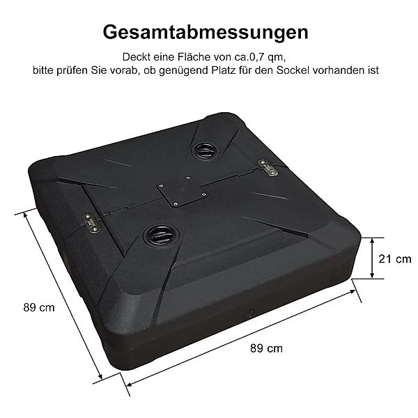 PURPLE LEAF Ampelschirm Quadratischer Außenbereich sonnenschirm, günstig online kaufen