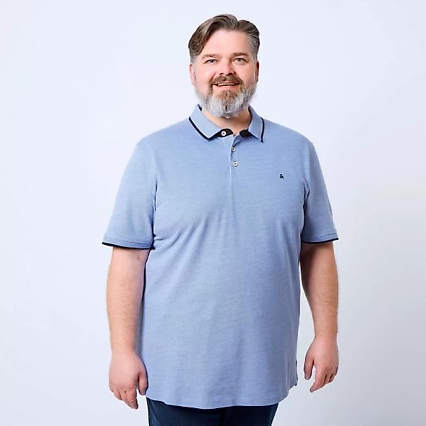 Jack & Jones PlusSize Poloshirt JJEPAULOS POLO SS NOOS PLS mit Logo Sticker günstig online kaufen