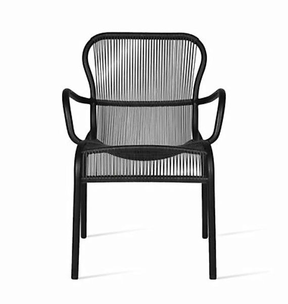 Stapelbarer Sessel Loop plastikmaterial textil schwarz / Bespannung handgef günstig online kaufen
