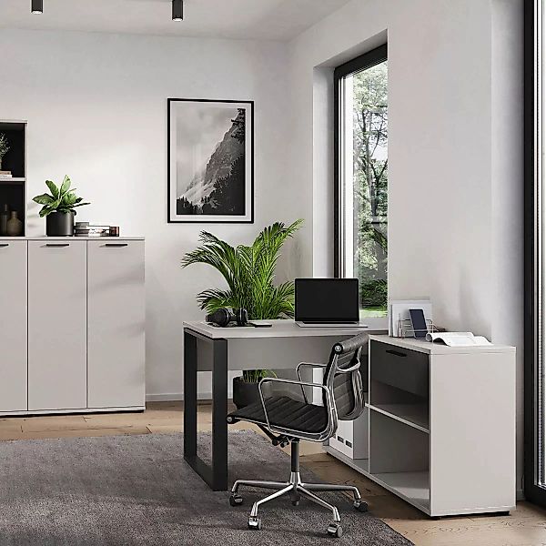 GERMANIA Büro-Set "Fenton", (2 tlg.), inkl. Schreibtisch mit integriertem S günstig online kaufen