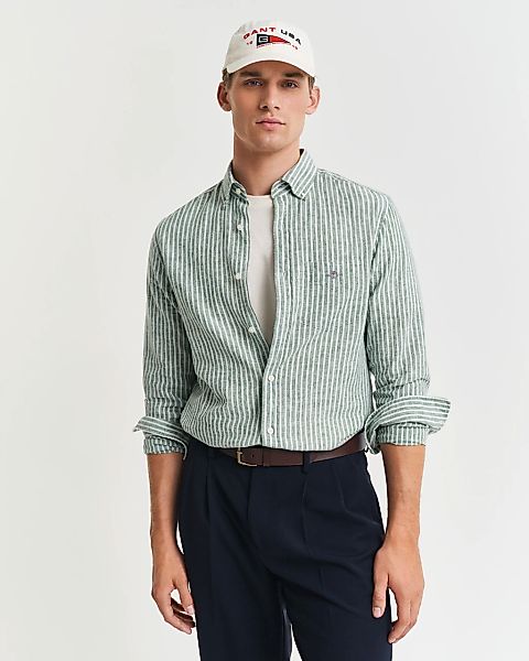 Gant Langarmhemd REG COTTON LINEN STRIPE günstig online kaufen