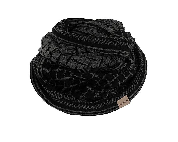 Knit Factory Strickschal Dusk Loop Schal Schwarz/Anthrazit, (1-St), Schal H günstig online kaufen