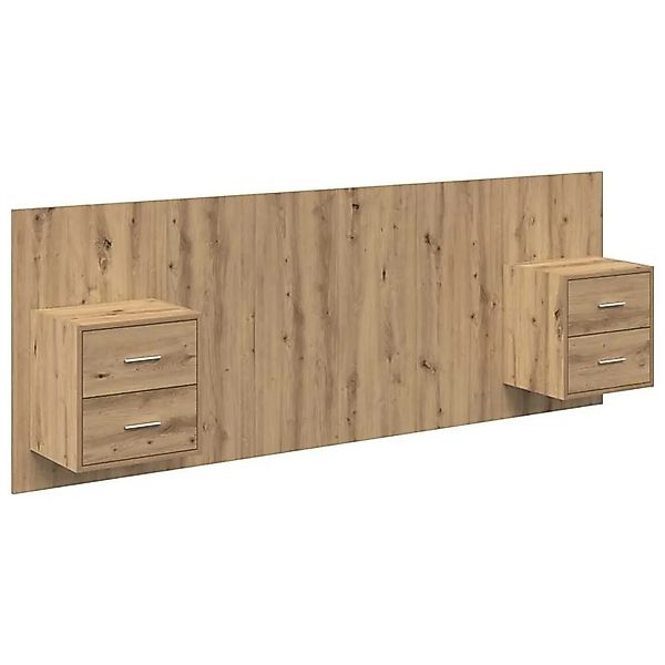 vidaXL Kopfteil mit Schrank 3 Stk Artisan-Eiche Holzwerkstoff 3416058 günstig online kaufen