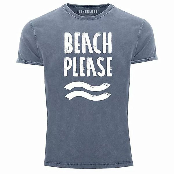 Neverless Print-Shirt Cooles Angesagtes Herren T-Shirt Vintage Shirt Beach günstig online kaufen