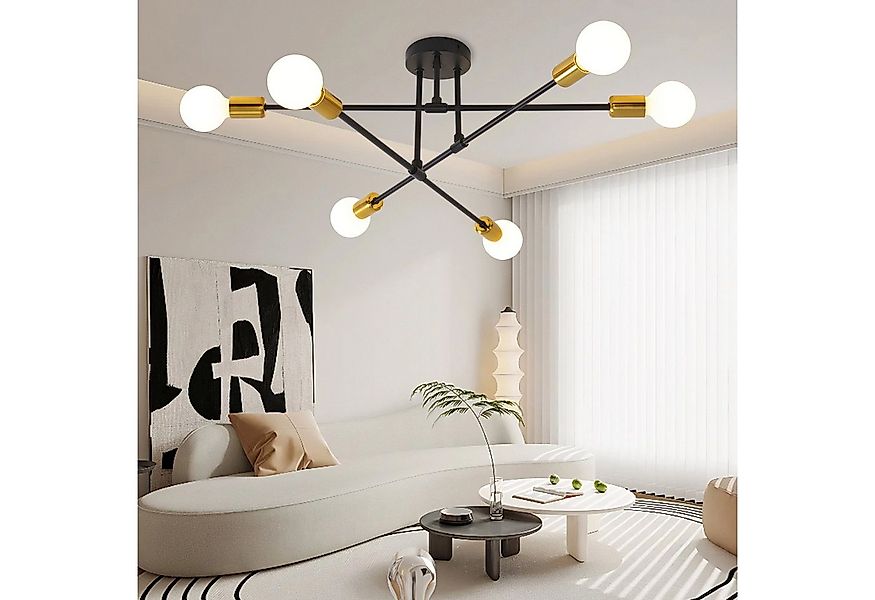 POPOLIC Kronleuchter Sputnik Deckenleuchte,6 Flammig Vintage Deckenlampe,Me günstig online kaufen
