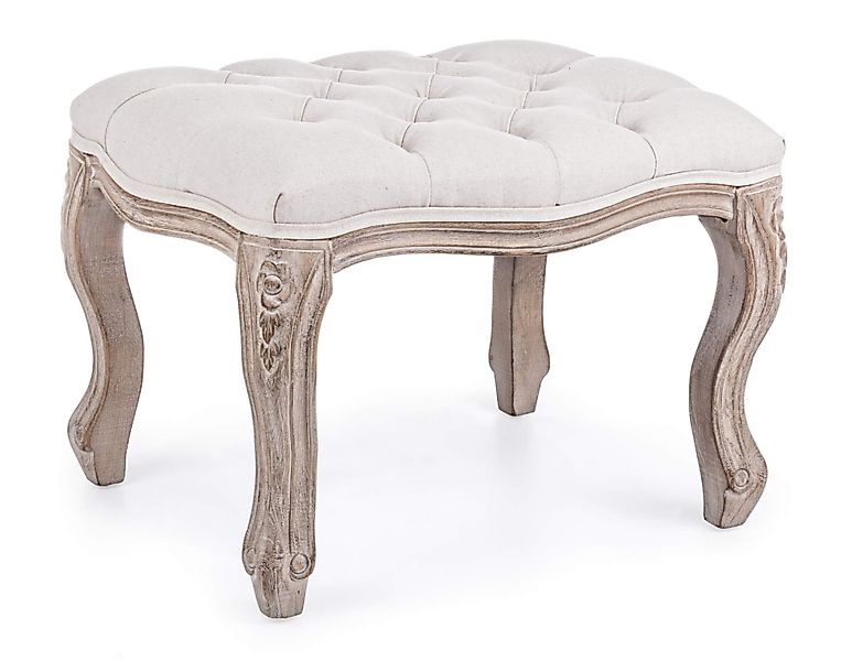 Bizzotto Hocker Diva mit Stoff-Bezug, Natur günstig online kaufen