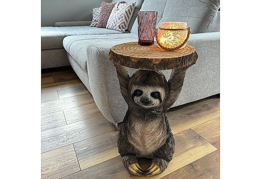 Online-Fuchs Beistelltisch als Faultier mit runder Baumscheibe in Holz Opti günstig online kaufen