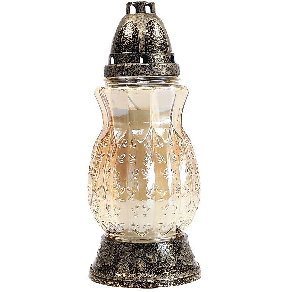 Viana Grabkerze Grablicht Glas Getönt Ranken günstig online kaufen